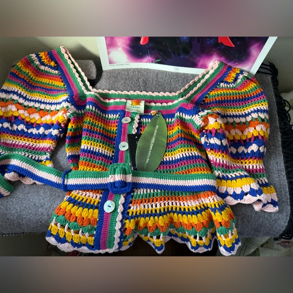 NWT Farm Rio Crochet Top - Picture 2 of 3